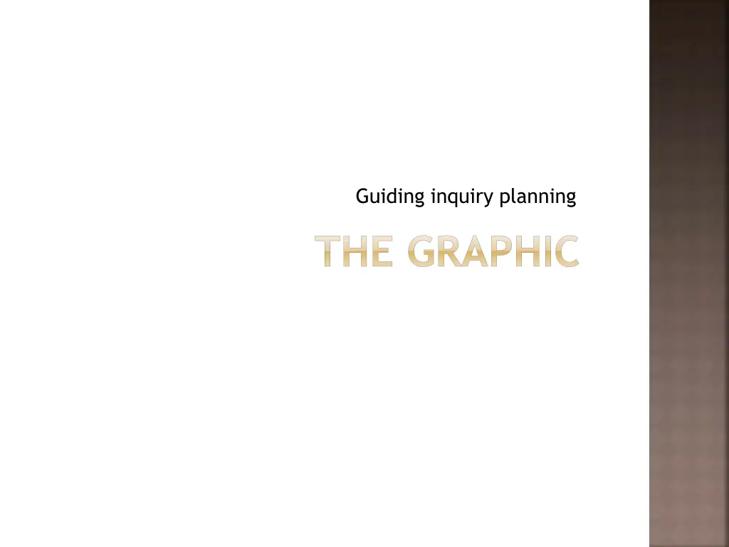 guiding inquiry planning