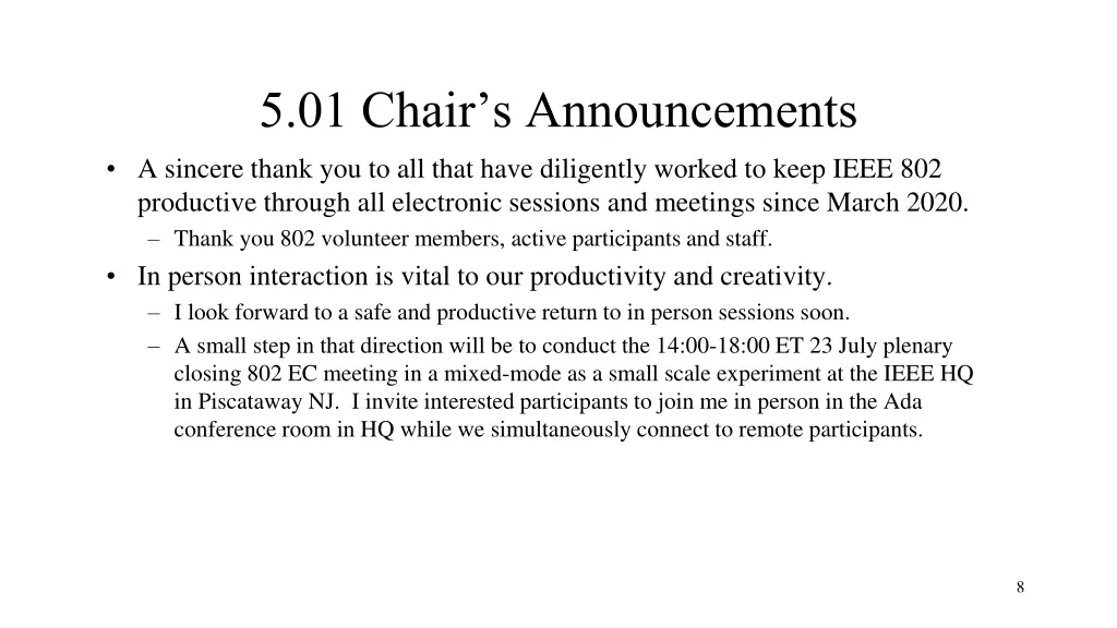 5 01 chair s announcements 1