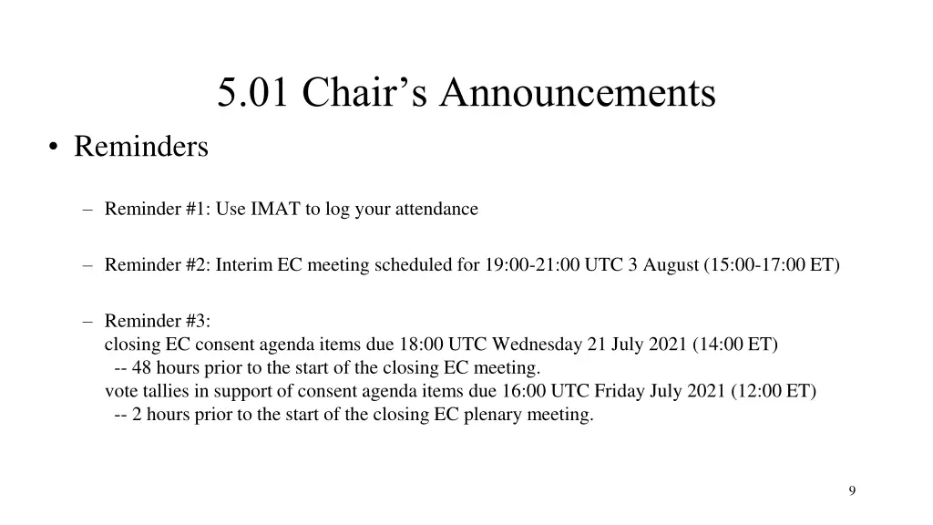 5 01 chair s announcements 2