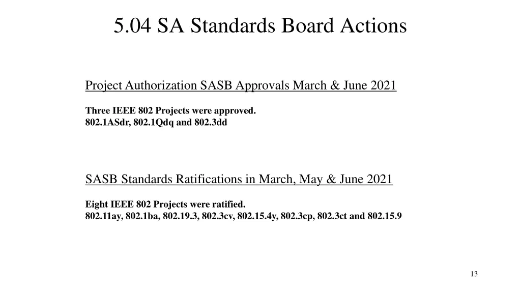 5 04 sa standards board actions