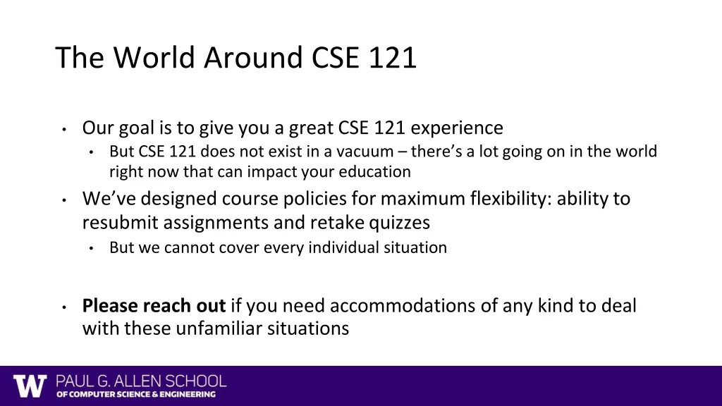 the world around cse 121