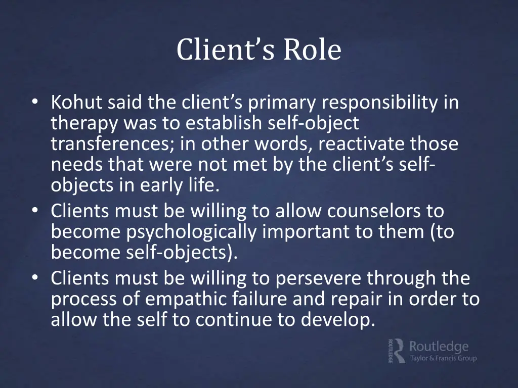 client s role
