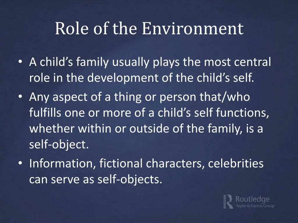 role of the environment