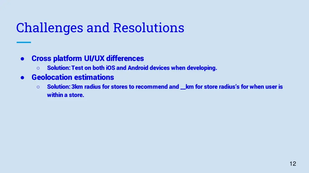 challenges and resolutions