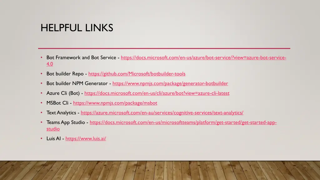 helpful links