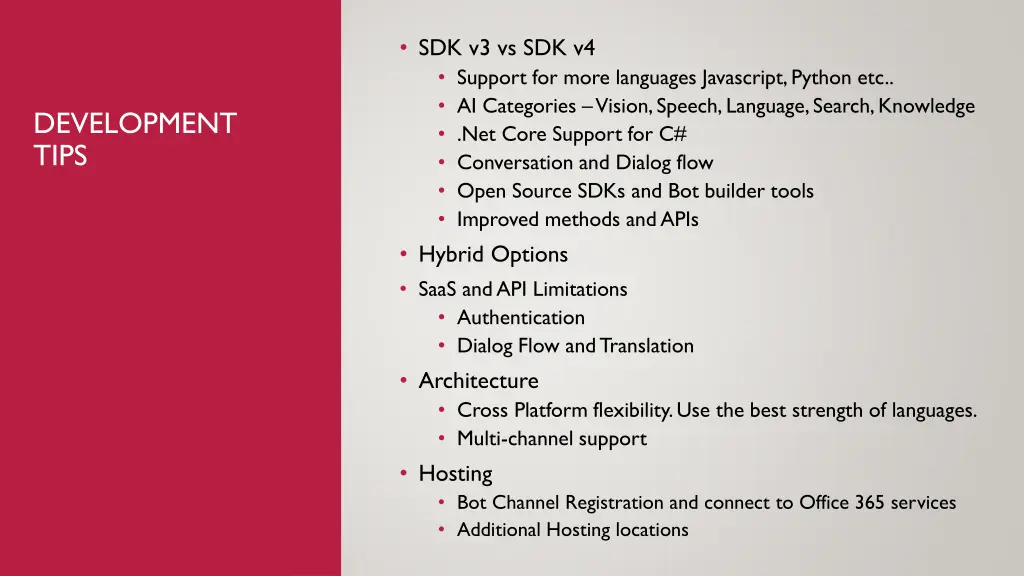 sdk v3 vs sdk v4 support for more languages