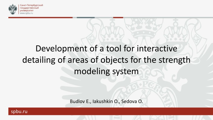 development of a tool for interactive detailing