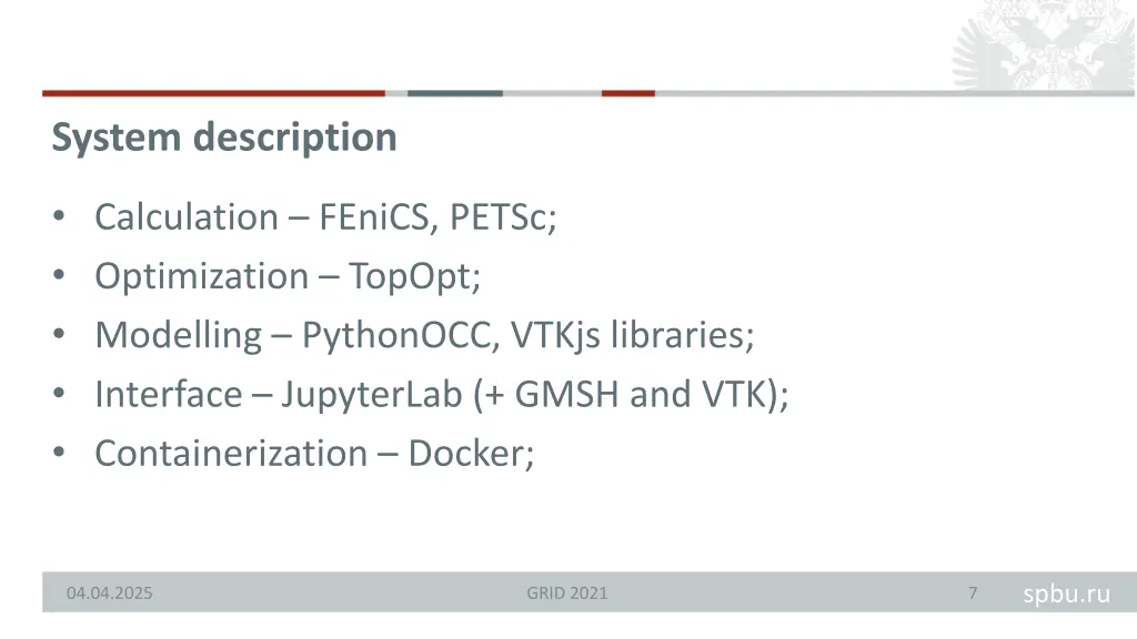 system description