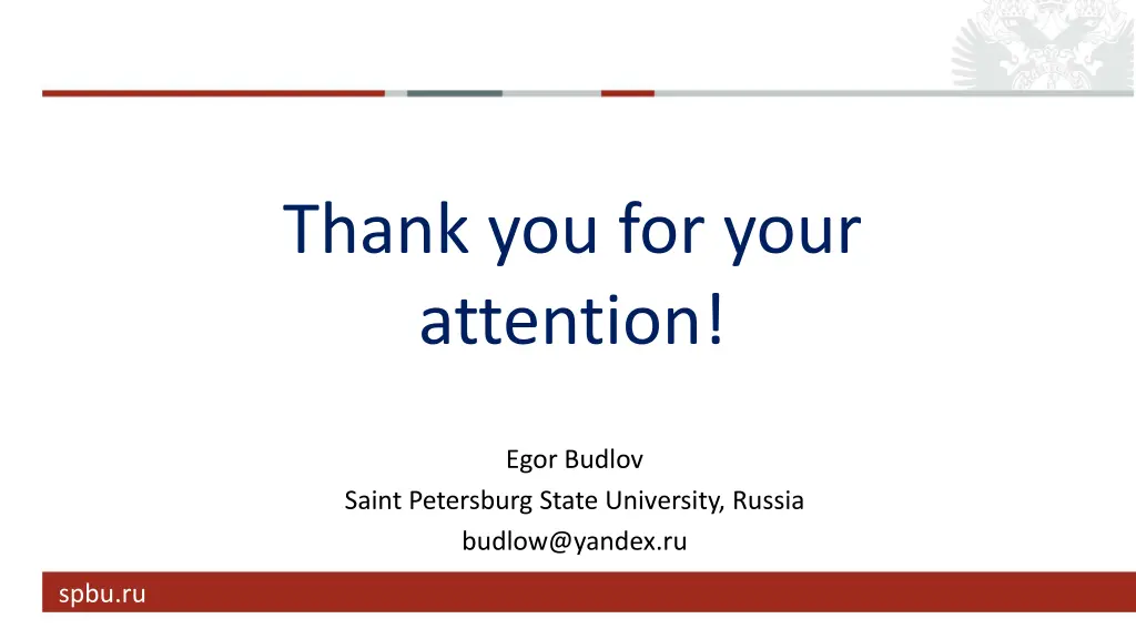 thank you for your attention