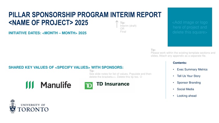 pillar sponsorship program interim report name