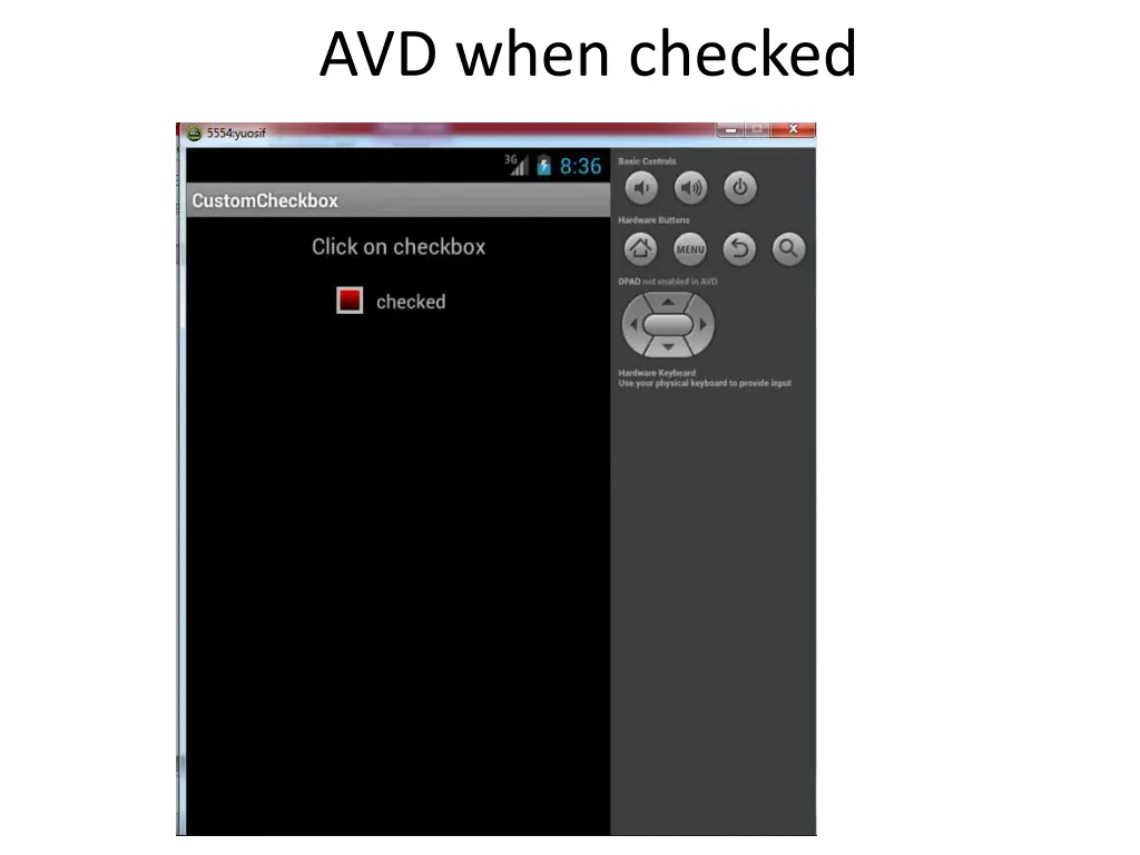 avd when checked