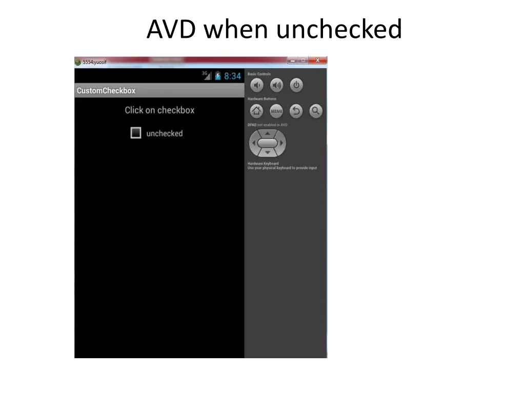 avd when unchecked