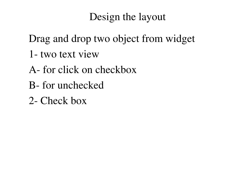 design the layout