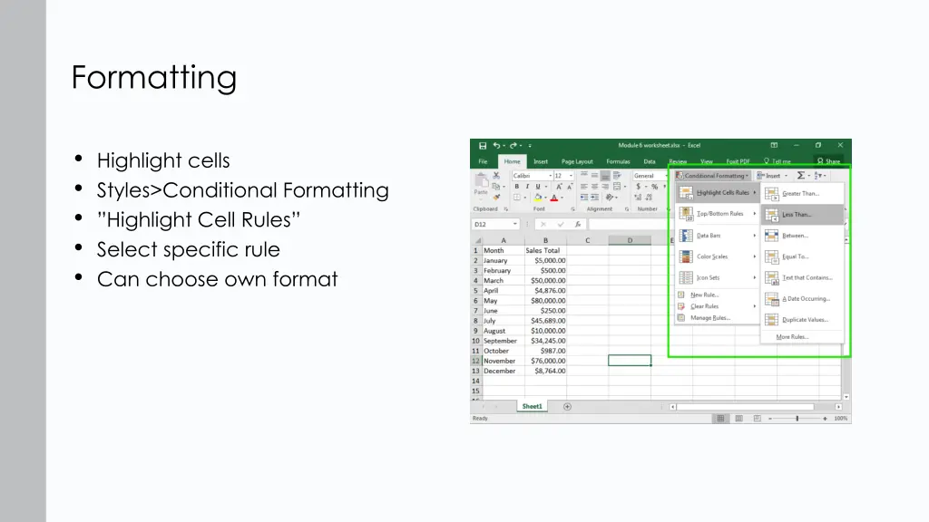formatting
