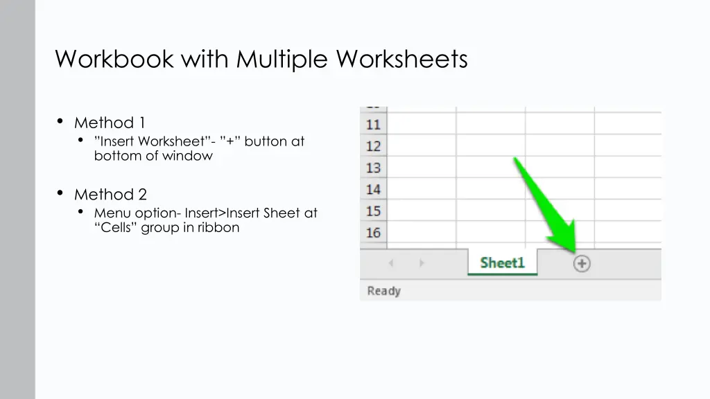 workbook with multiple worksheets