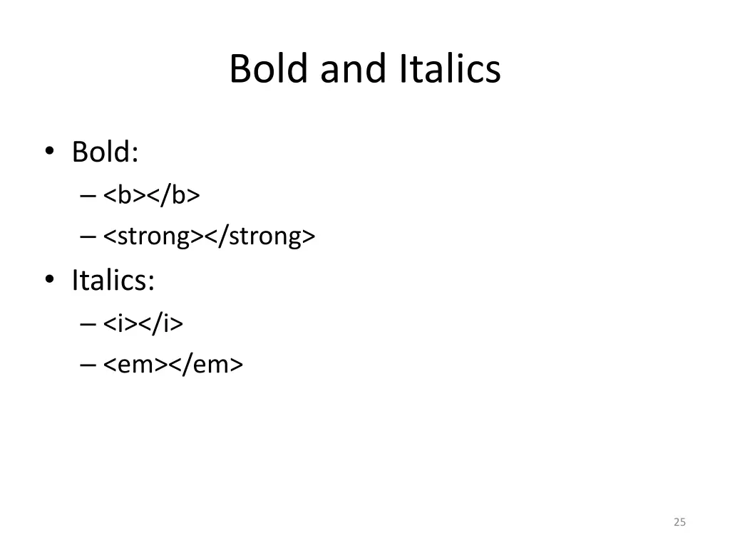 bold and italics