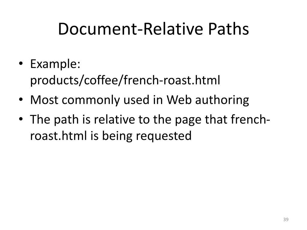 document relative paths