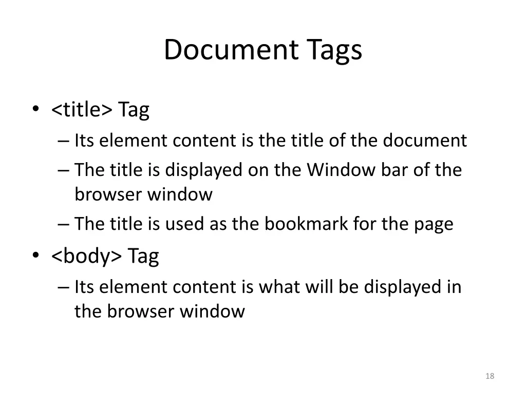 document tags 1