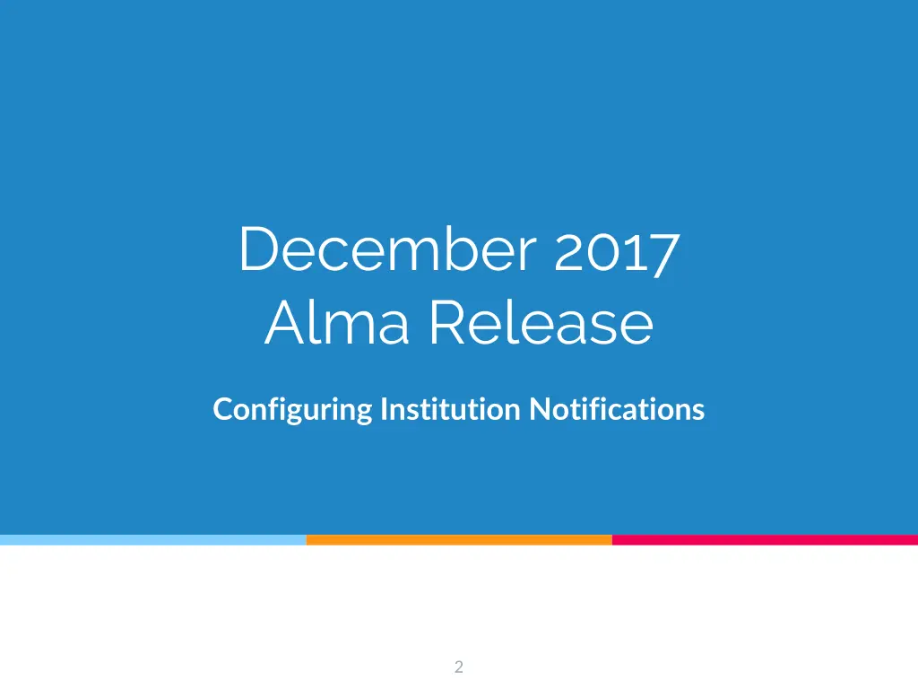 december 2017 alma release