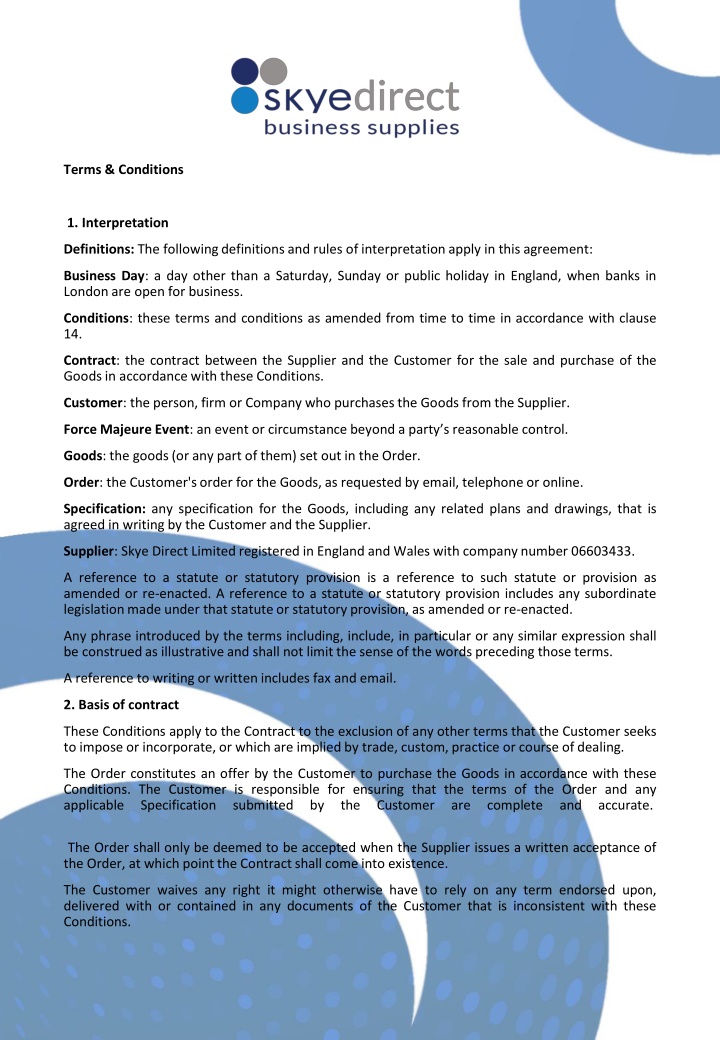 terms conditions