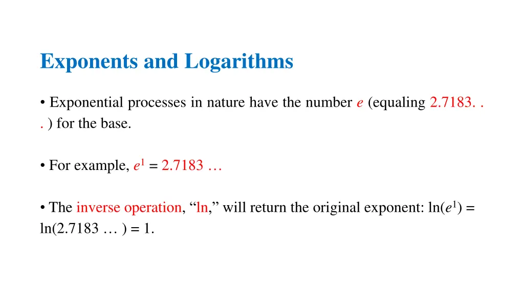 exponents and logarithms 1