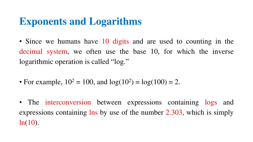 exponents and logarithms 2