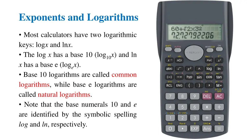 exponents and logarithms 5