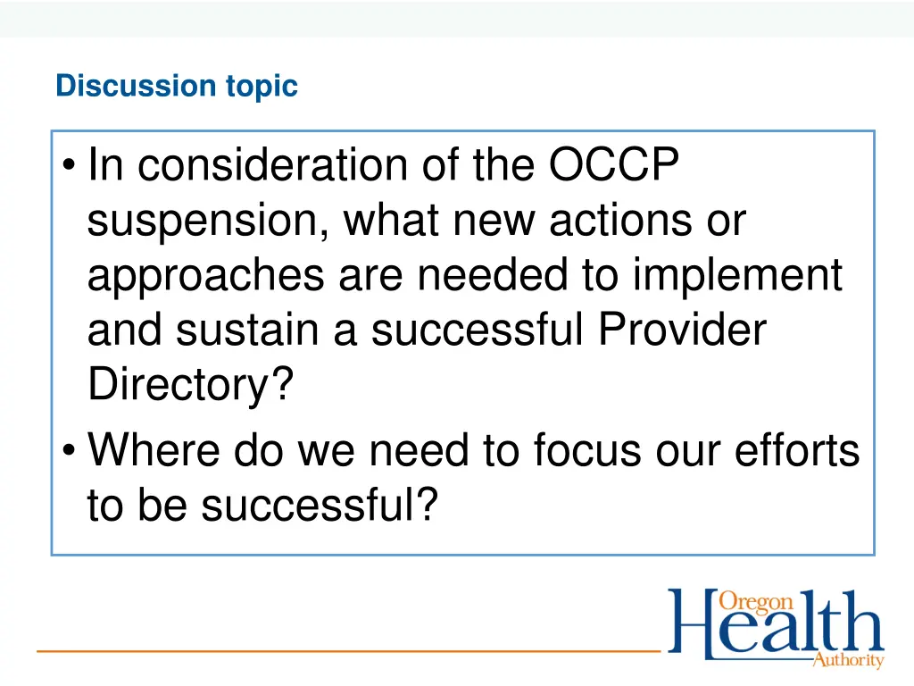 discussion topic