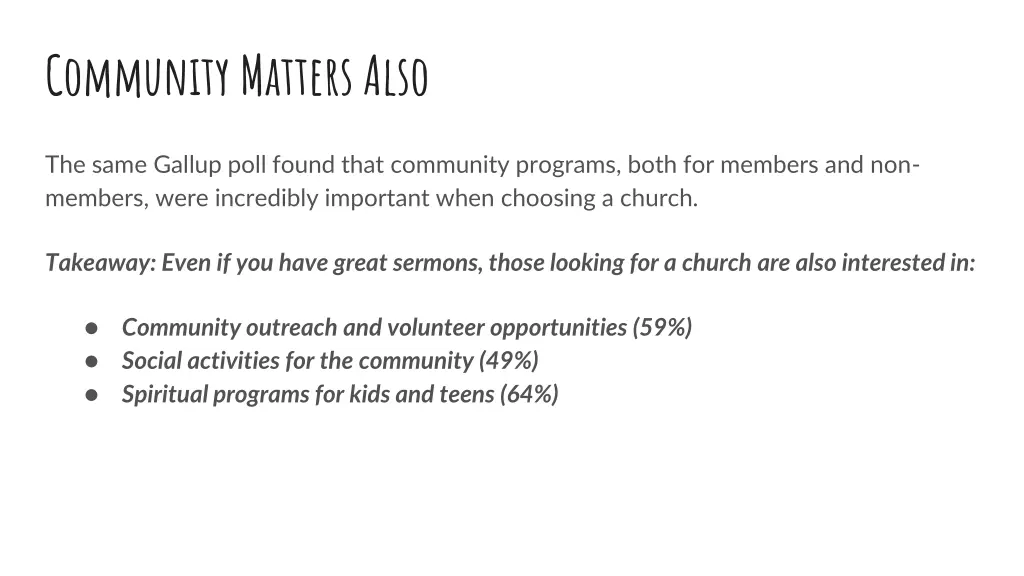 community matters also