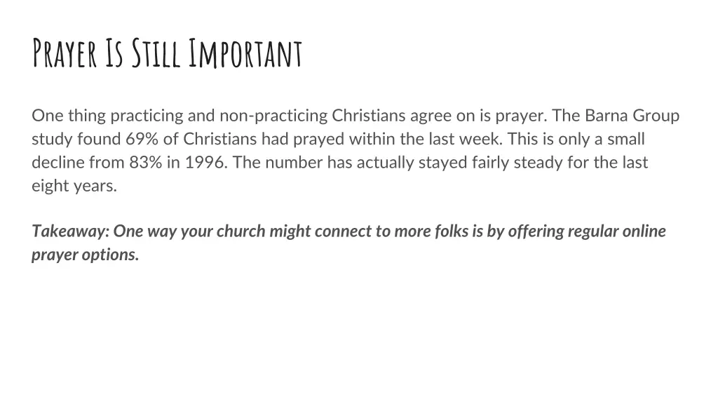 prayer is still important