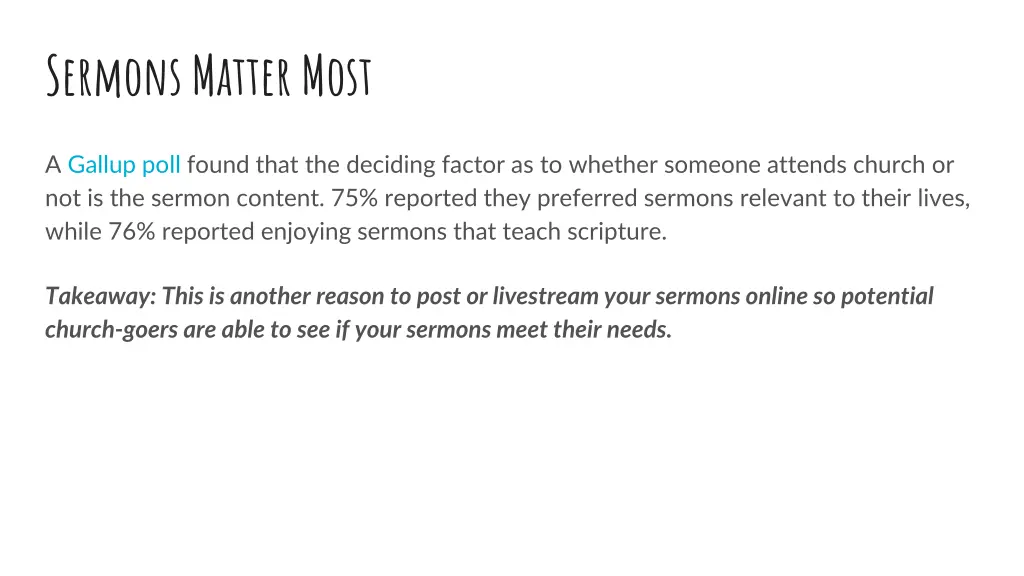 sermons matter most
