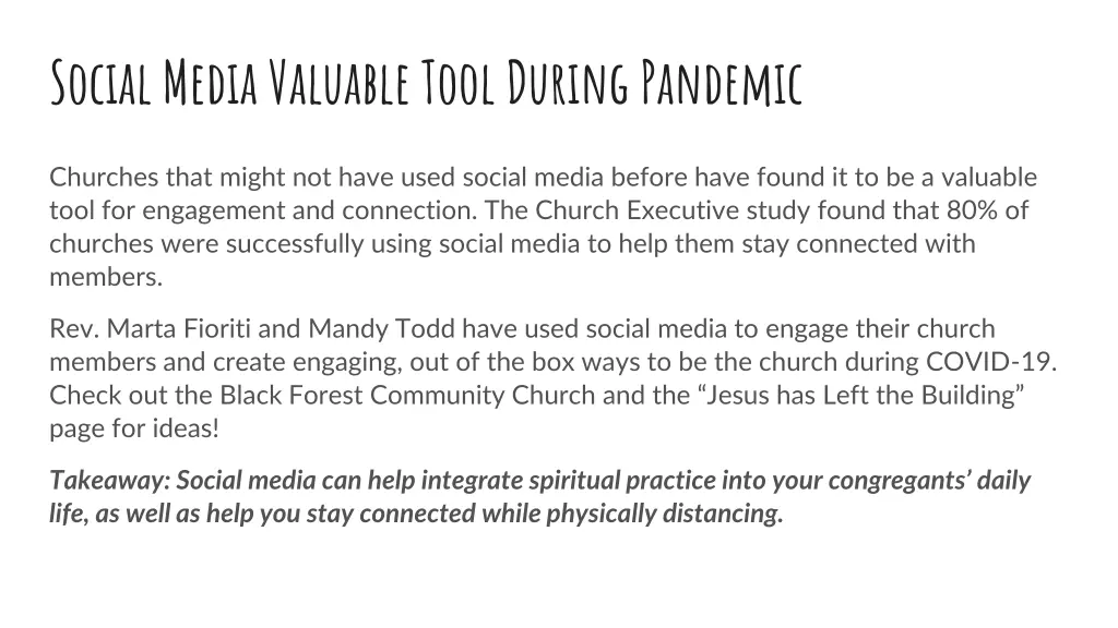 social media valuable tool during pandemic