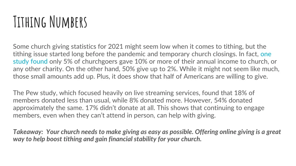 tithing numbers