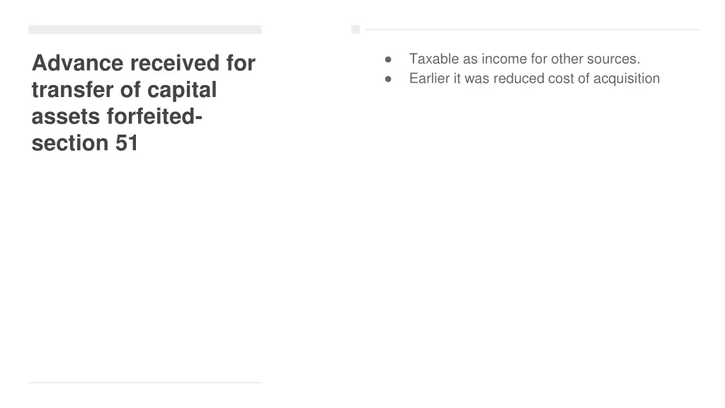 advance received for transfer of capital assets