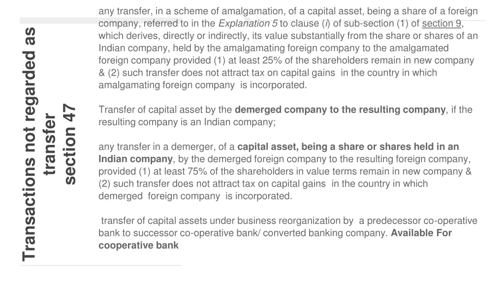 any transfer in a scheme of amalgamation