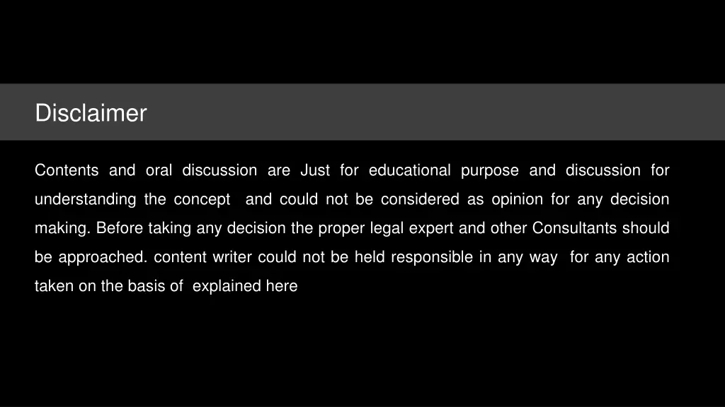 disclaimer