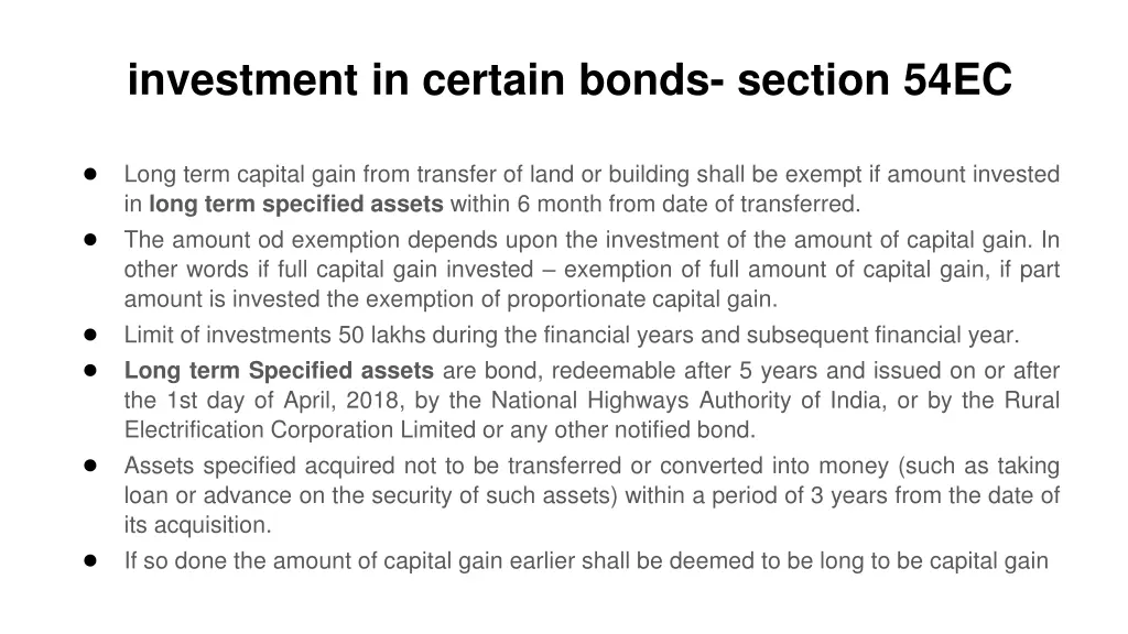 investment in certain bonds section 54ec