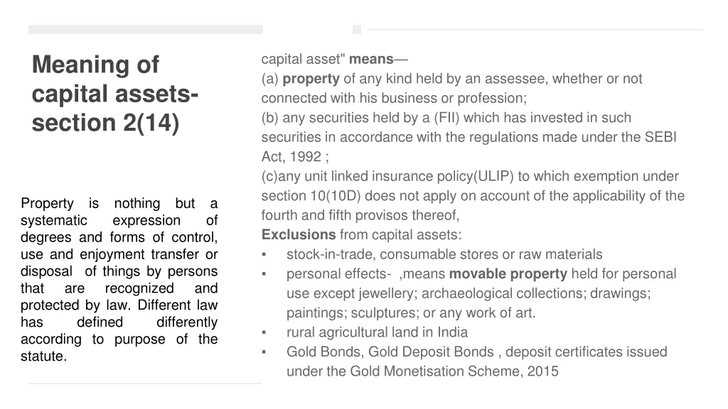 meaning of capital assets section 2 14