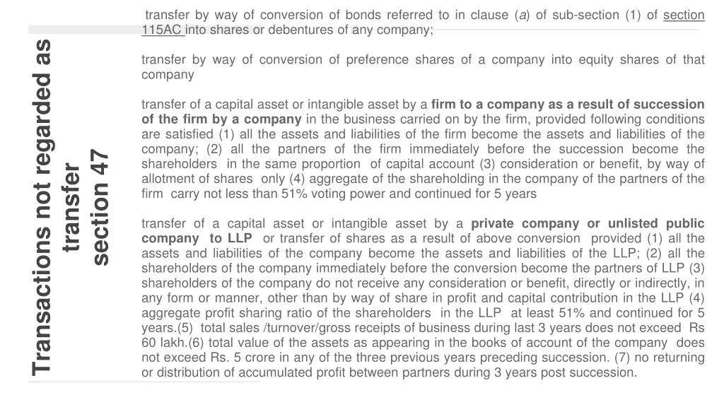 transfer by way of conversion of bonds referred