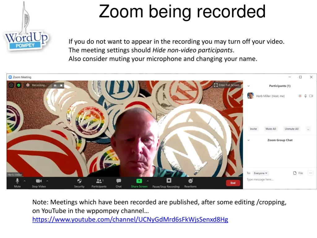 zoom being recorded
