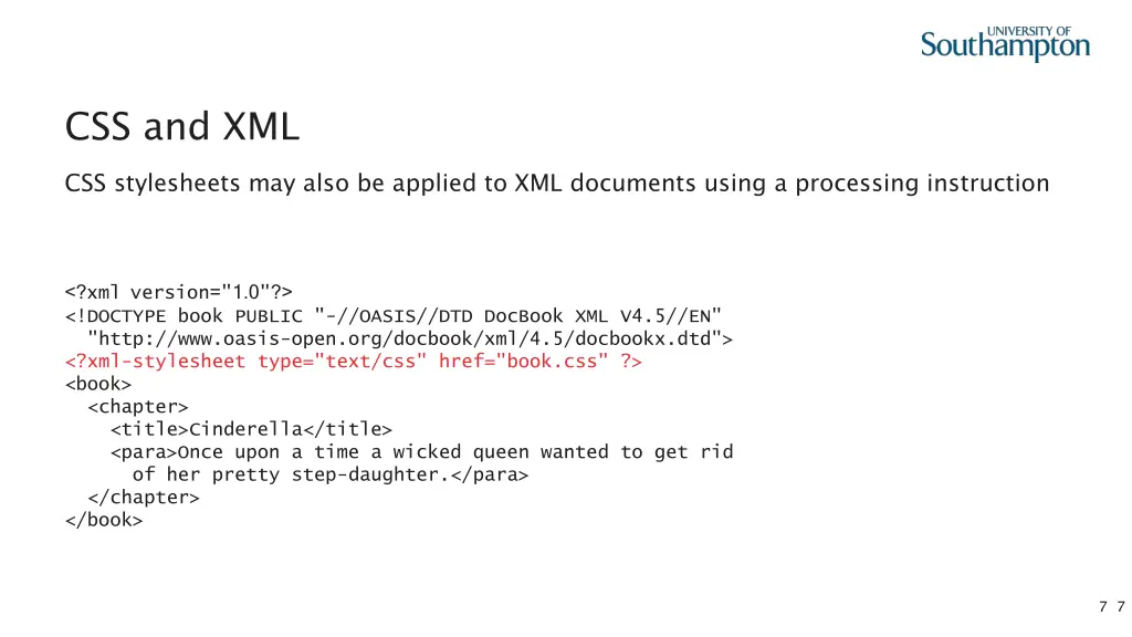 css and xml