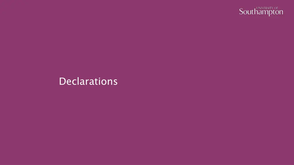 declarations