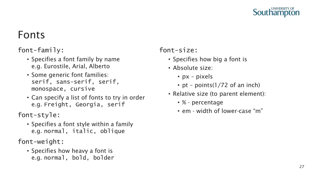 fonts