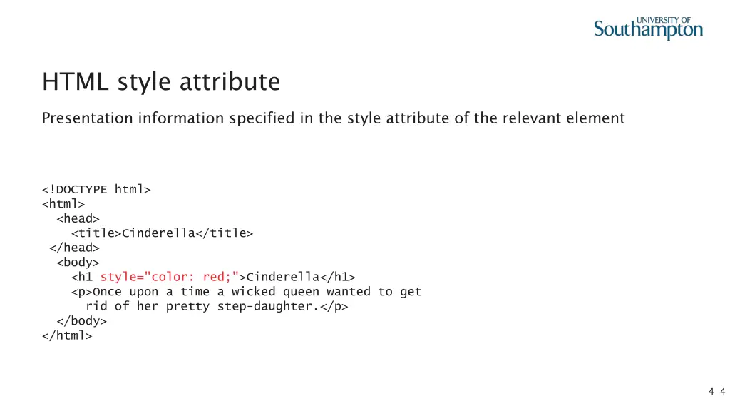 html style attribute