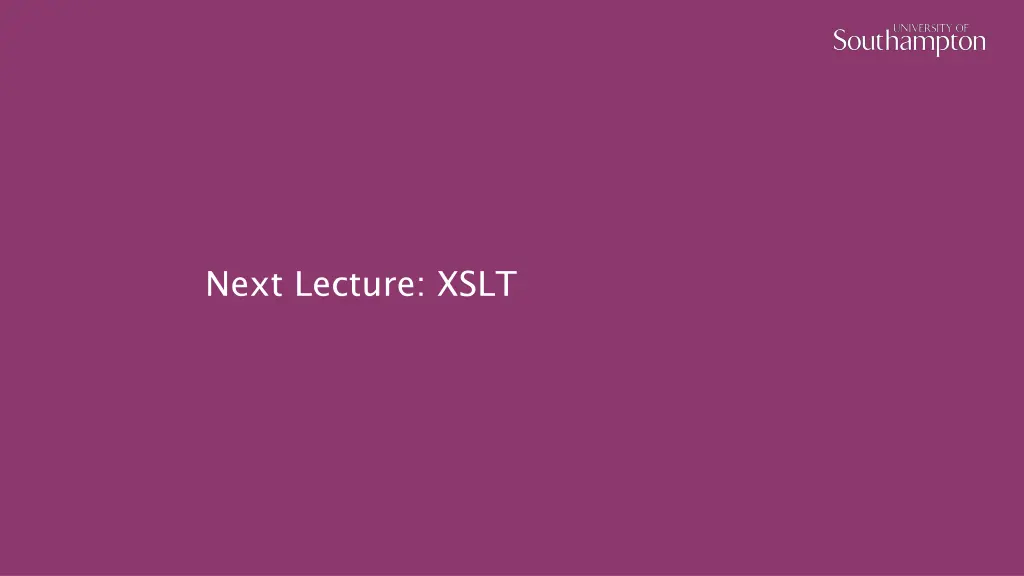 next lecture xslt
