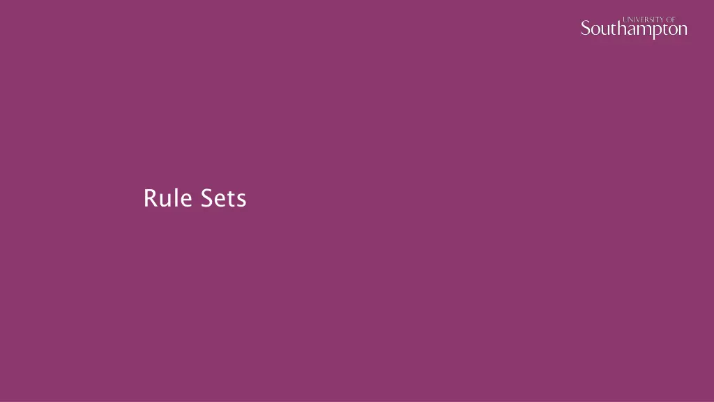 rule sets