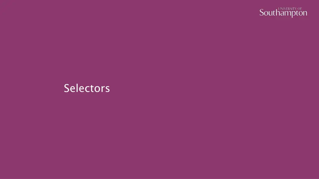 selectors