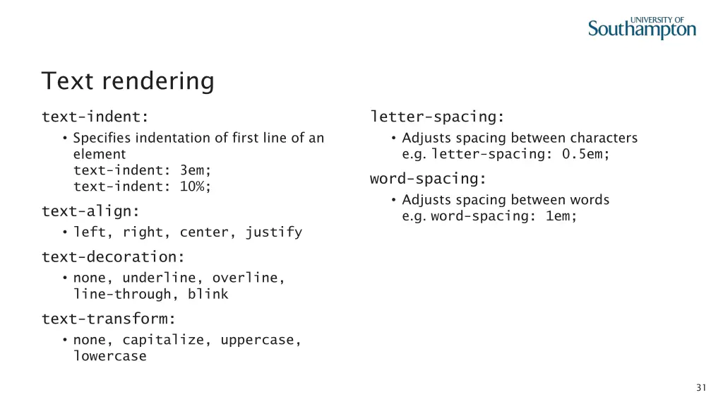 text rendering