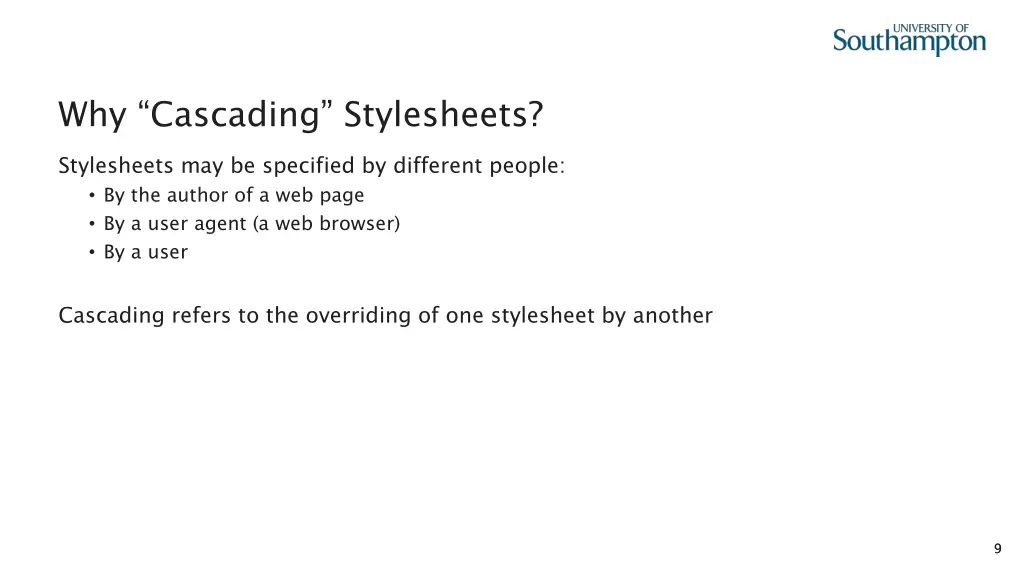 why cascading stylesheets