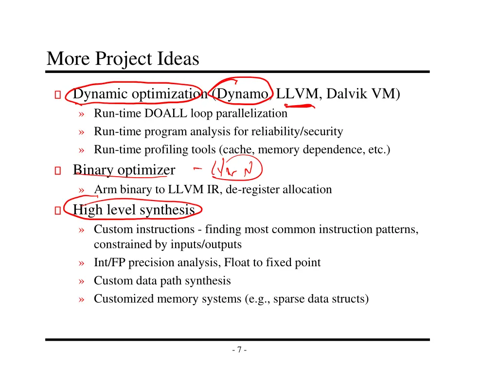 more project ideas